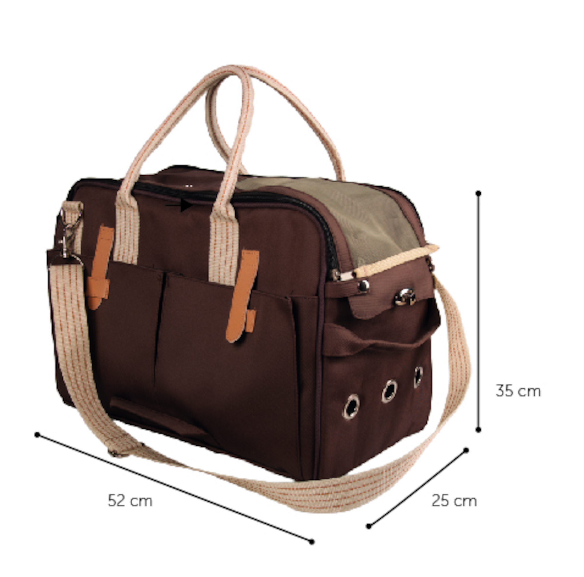 Flamingo Carrying bag Boston Dark brown