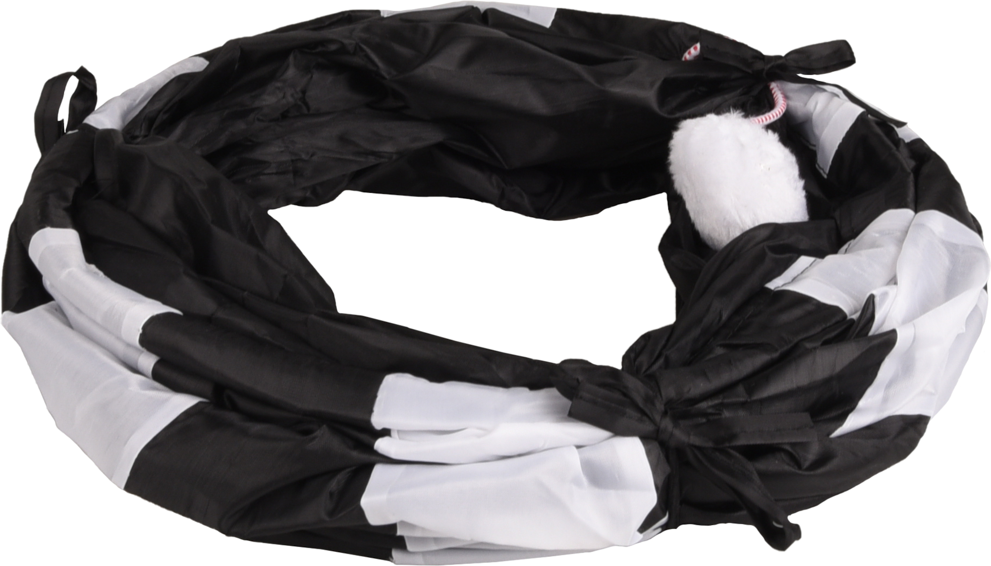 Flamingo Toy Feline Tunnel with ball White & Black