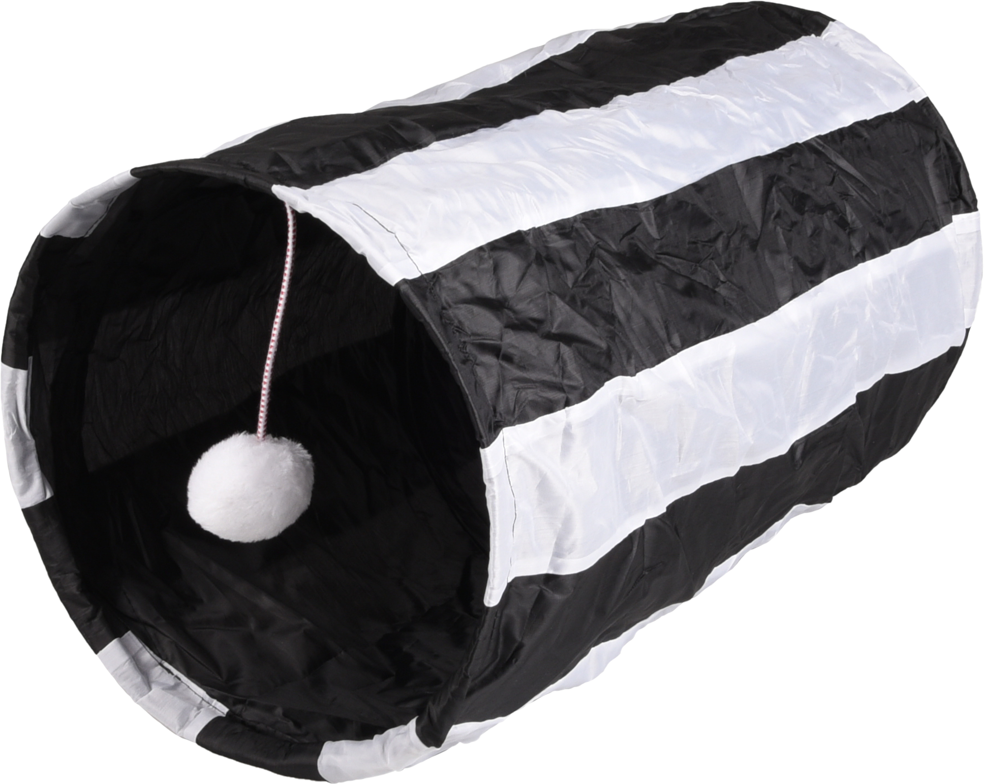 Flamingo Toy Feline Tunnel with ball White & Black