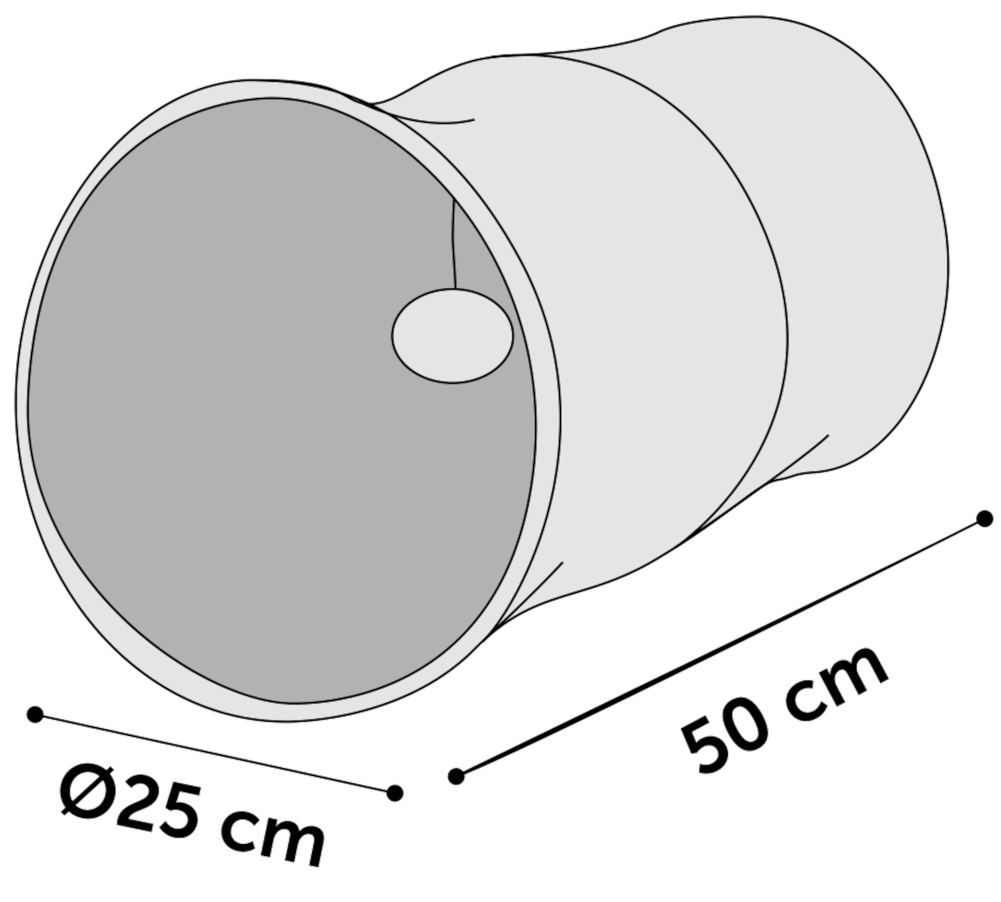 Flamingo Toy Feline Tunnel with ball White & Black