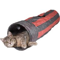 Flamingo Toy Feline Tunnel with ball Grey & Red
