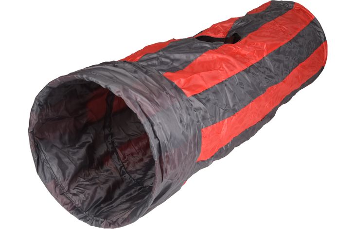 Flamingo Toy Feline Tunnel with ball Grey & Red