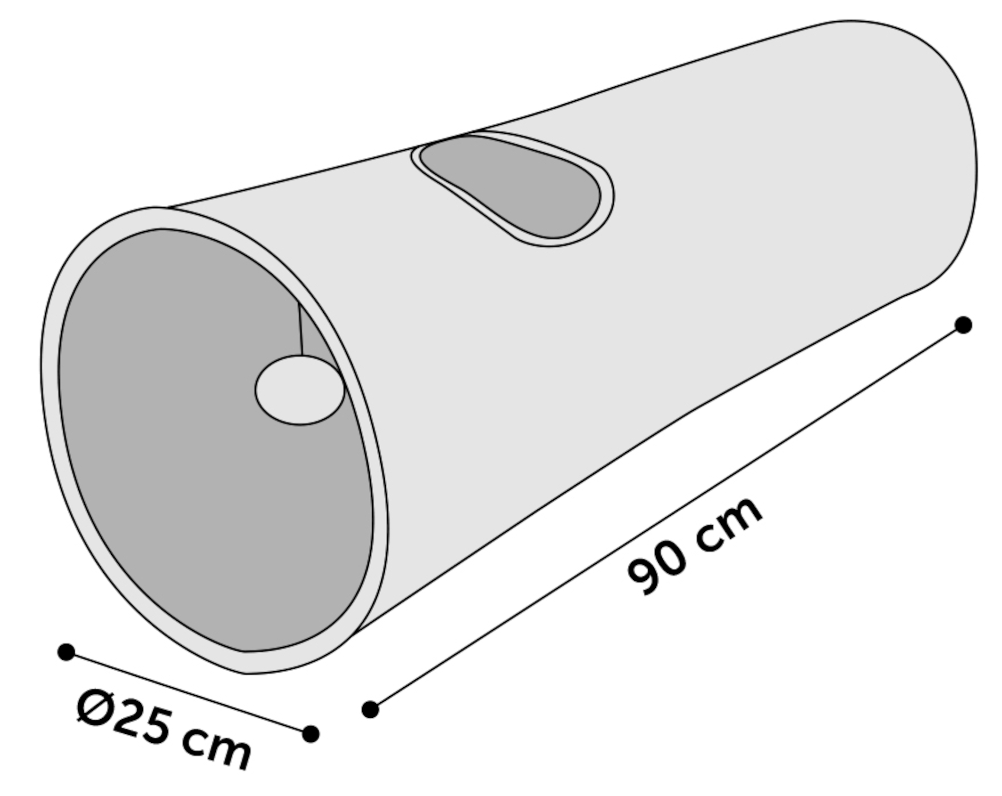 Flamingo Toy Feline Tunnel with ball Grey & Red