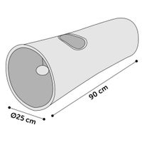 Flamingo Toy Feline Tunnel with ball Grey & Red