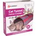 Toy Feline Tunnel with ball Grey & Red