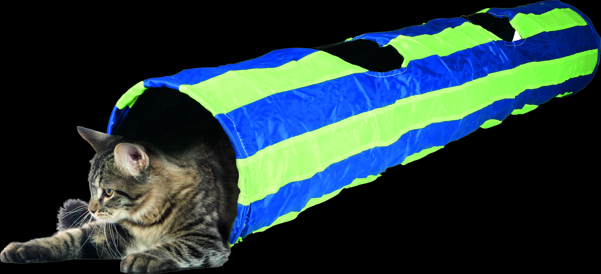 Flamingo Giocattolo Feline Tunnel con pallina Azzurro & Verde