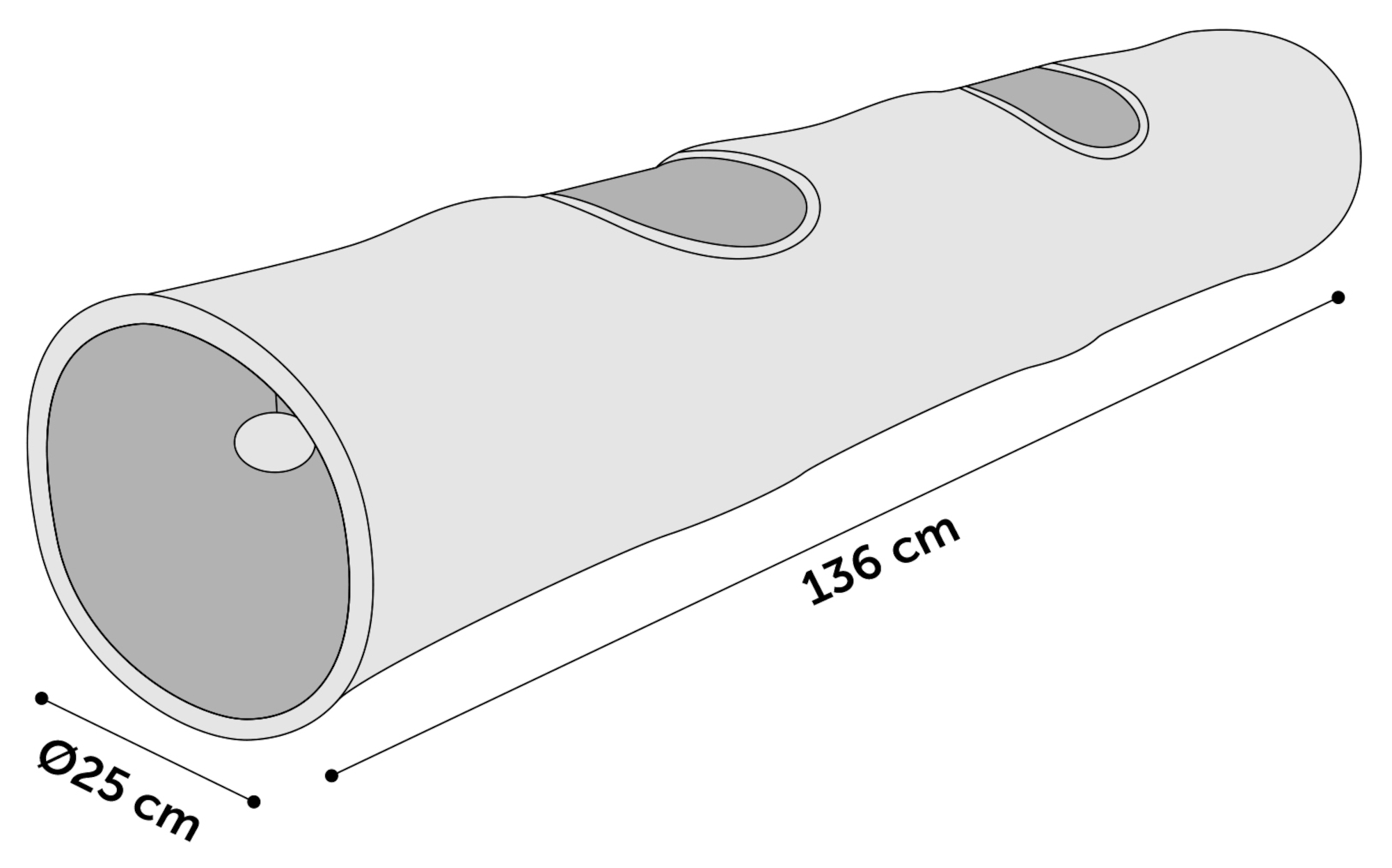 Flamingo Giocattolo Feline Tunnel con pallina Azzurro & Verde