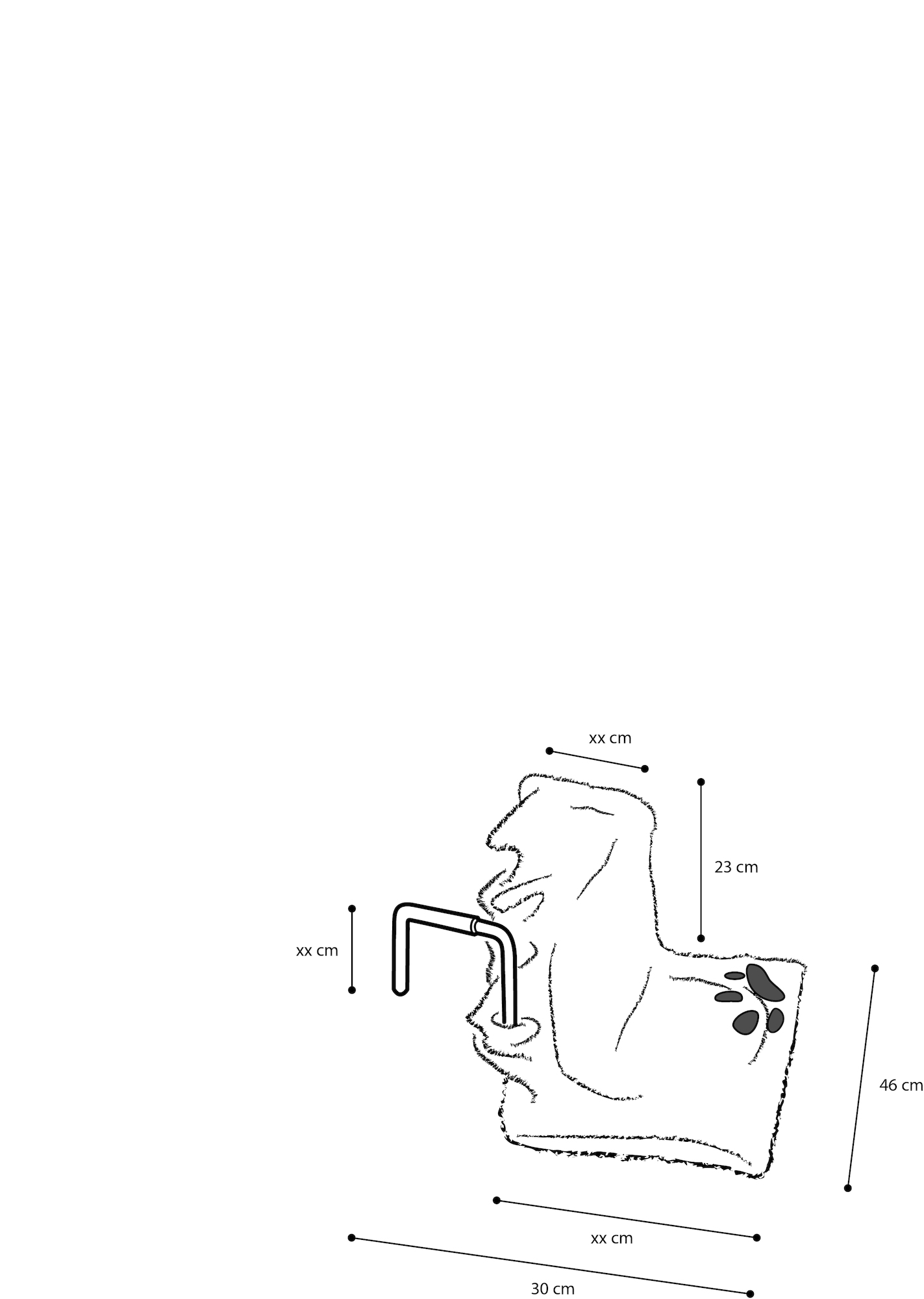 Flamingo Hammock Kitty Siesta Rectangle Grey