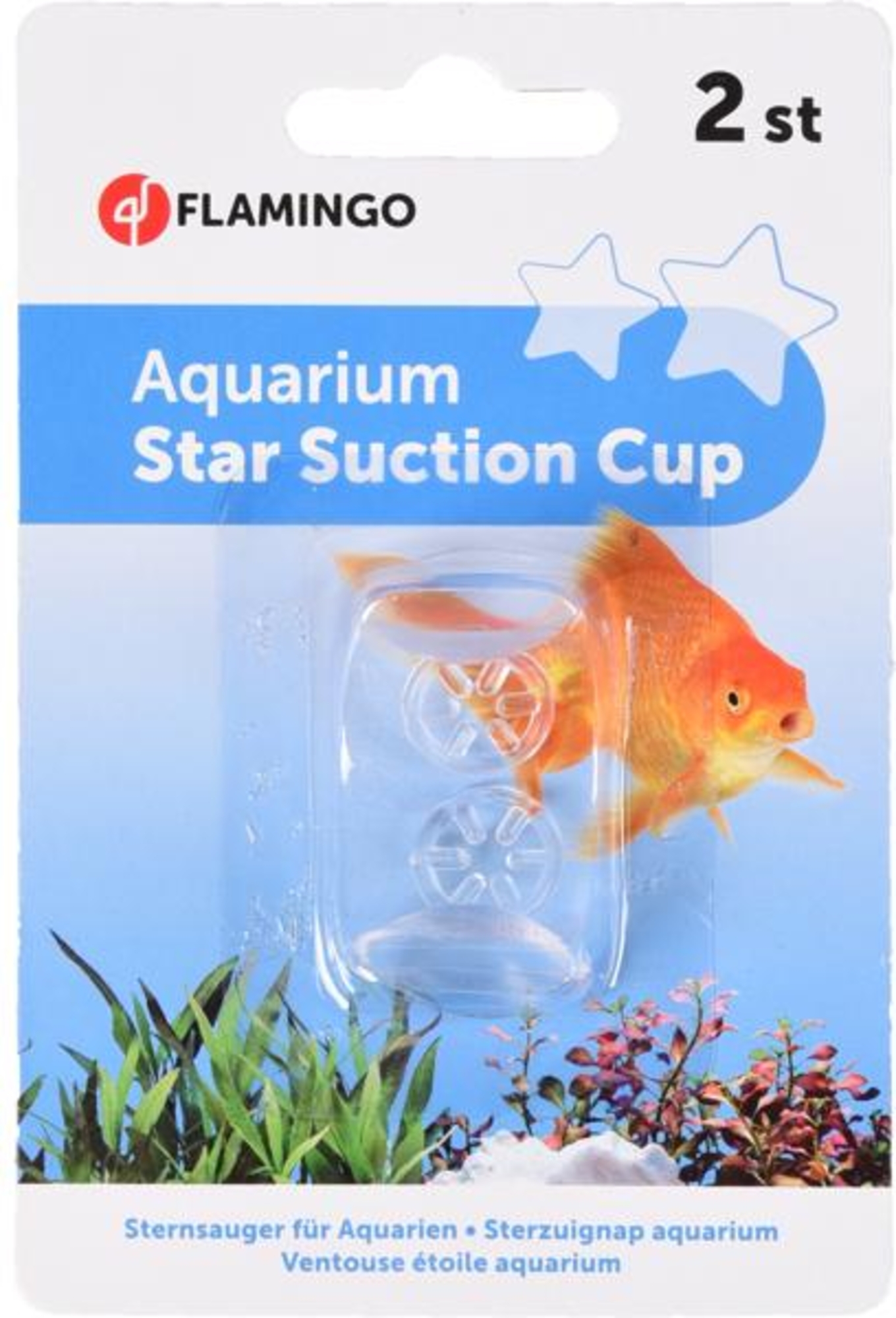 Flamingo Star suction cup Transparent