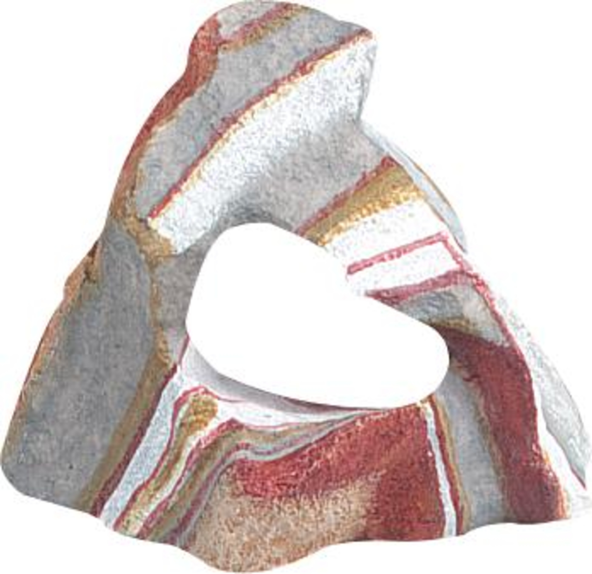 Flamingo Decoratie Rainbow Rock Grijs Rots