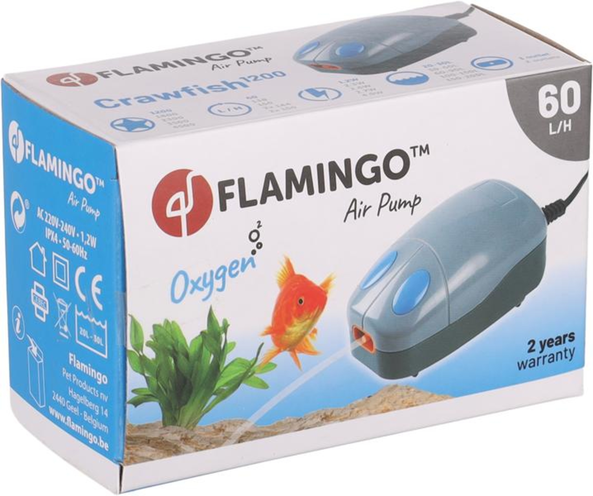 Flamingo Air pump Crawfish Grey