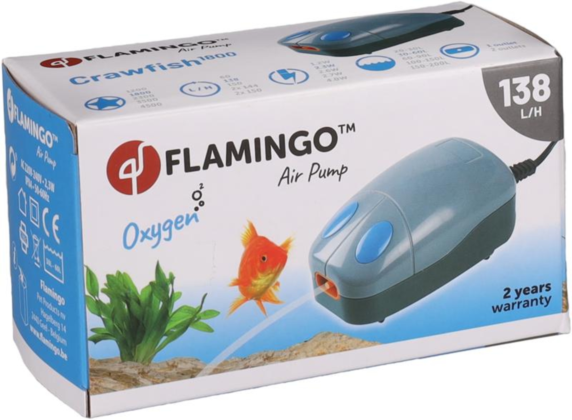 Flamingo Air pump Crawfish Grey