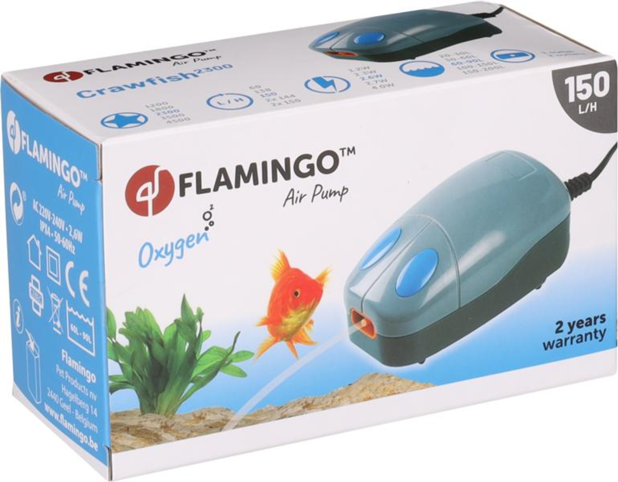 Flamingo Air pump Crawfish Grey