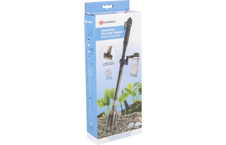 Flamingo Aspiratore per fondo acquario Dolfy Grigio Rosso Nero