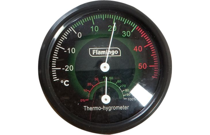 Flamingo Thermometer Schwarz