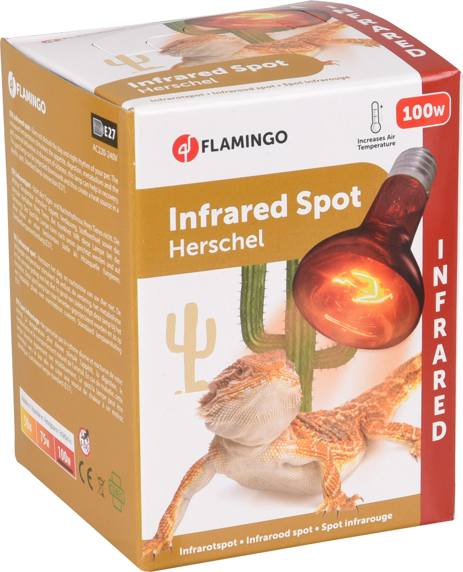 Flamingo Infraroodspot Herschel Rood