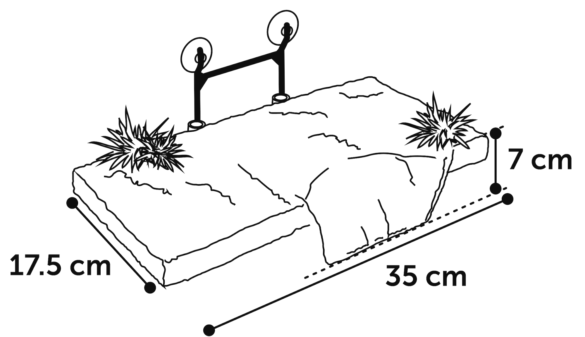 Flamingo Decoration Como Brown Island Plant