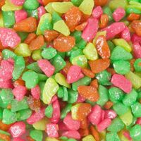 Flamingo Gravel Neon glitter Fluo yellow Fluo green Fluo orange Fluo red Fluo pink