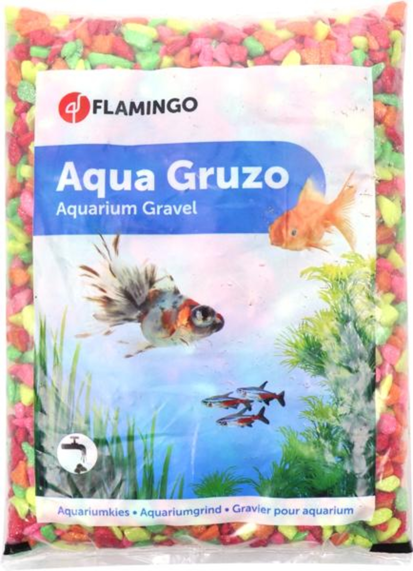 Flamingo Gravel Neon glitter Fluo yellow Fluo green Fluo orange Fluo red Fluo pink