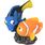 Decoratie Leto Blauw Oranje Clownvis Doktersvis