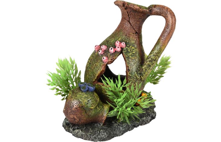 Flamingo Decoratie Moza Bruin Groen Kruik Plant
