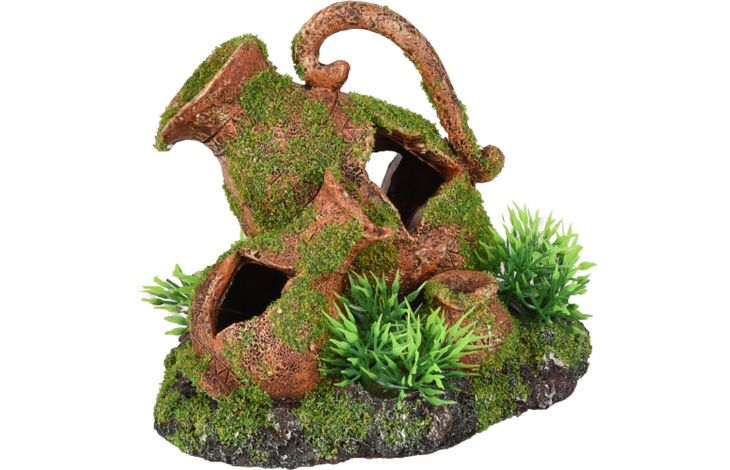 Flamingo Decoratie Moza Bruin Groen Kruik Plant
