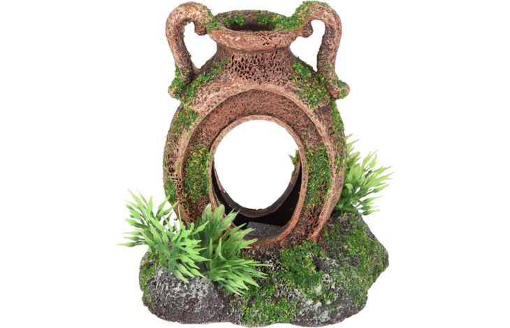 Flamingo Decoratie Moza Bruin Groen Kruik Plant