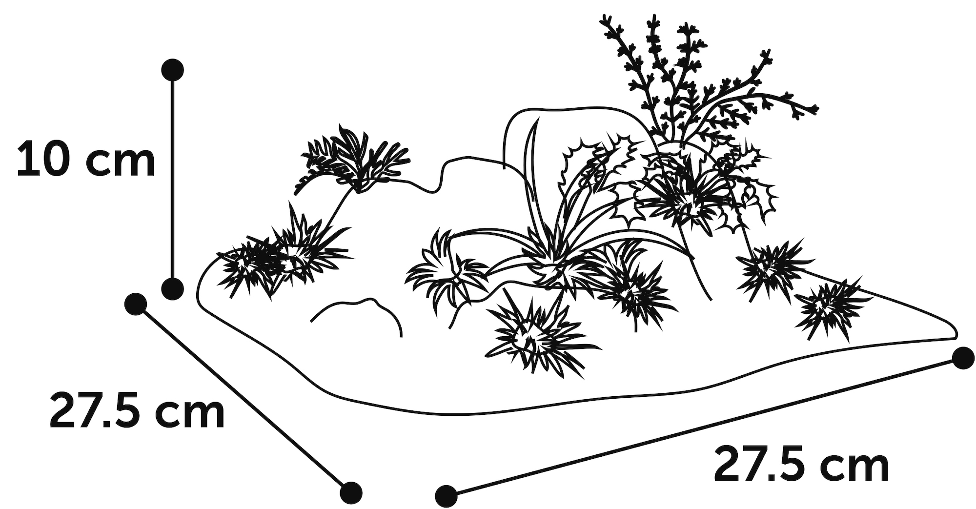 Flamingo Decoration Radha Green Rock Plant