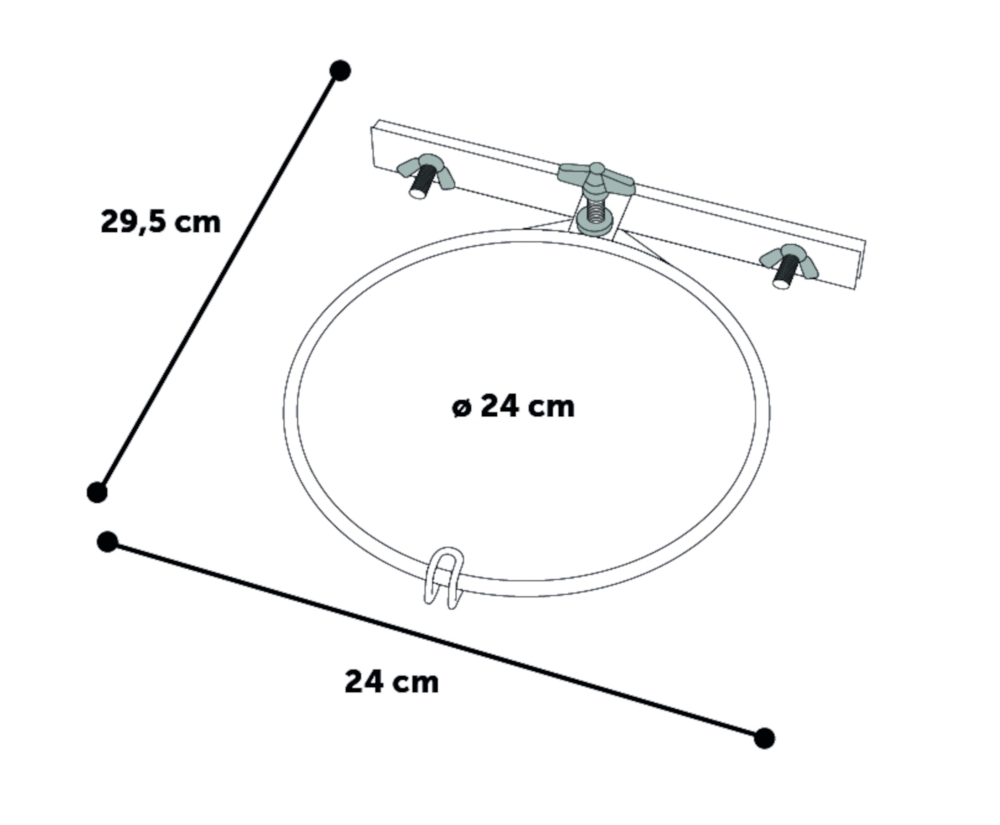 Flamingo Wall and bench holder Single Bryan Silver