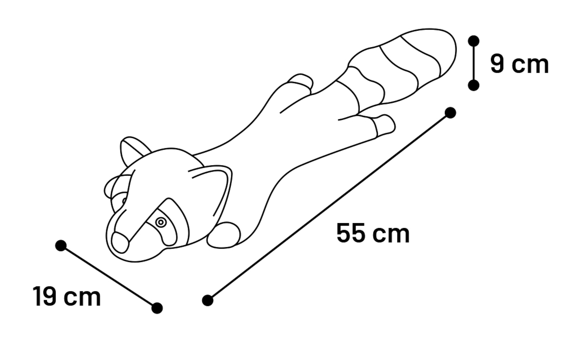 Flamingo Speelgoed Calafate Vos & Bever & Wasbeer Meerdere kleuren