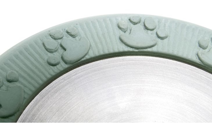 Flamingo Ciotola per cibo e acqua Selecta Rotondo Azzurro & Argento