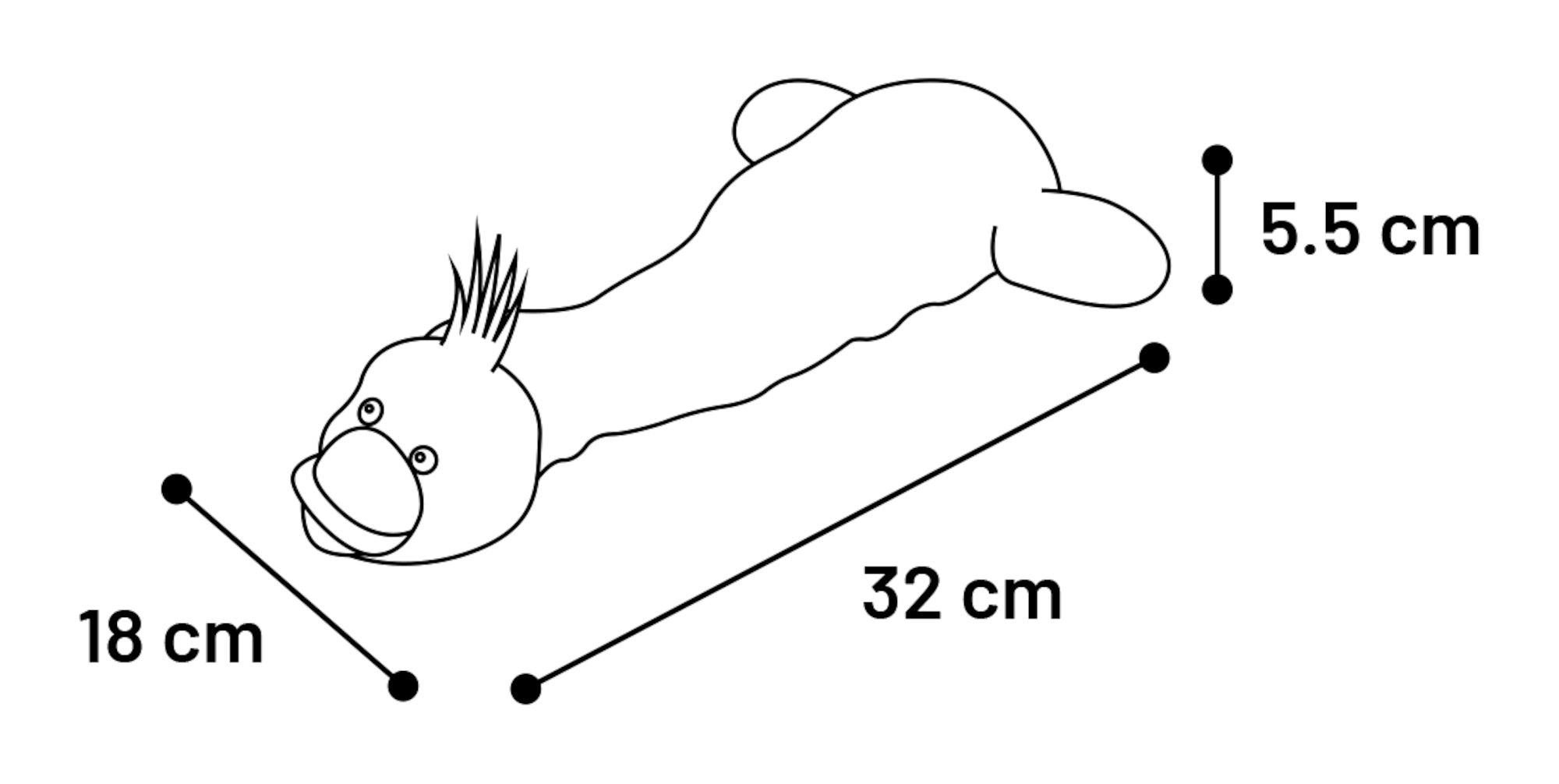 Flamingo Toy Shaky Duck Yellow