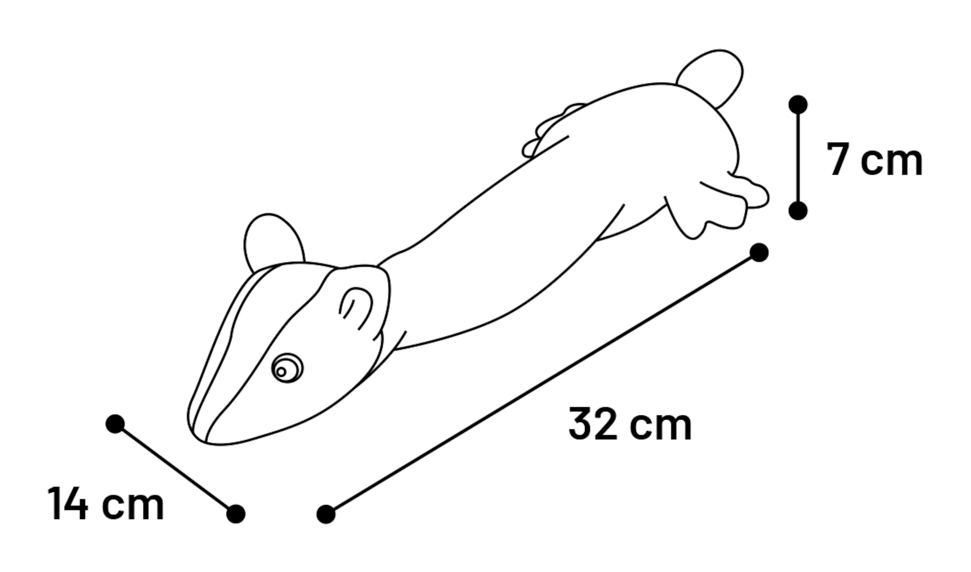 Toy Shaky Skunk Black | 43556 | Flamingo Pet Products