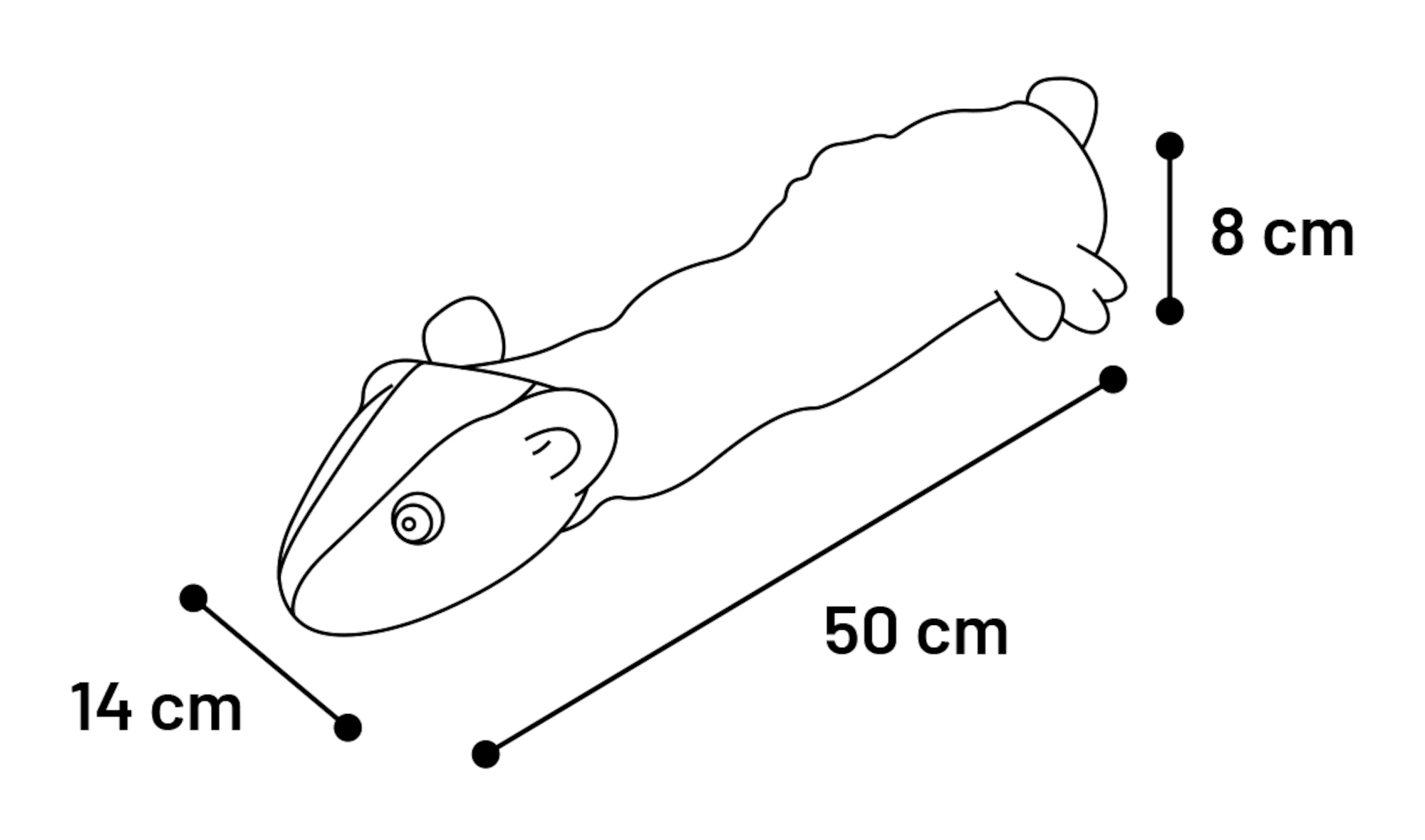 Flamingo Toy Shaky Skunk Black