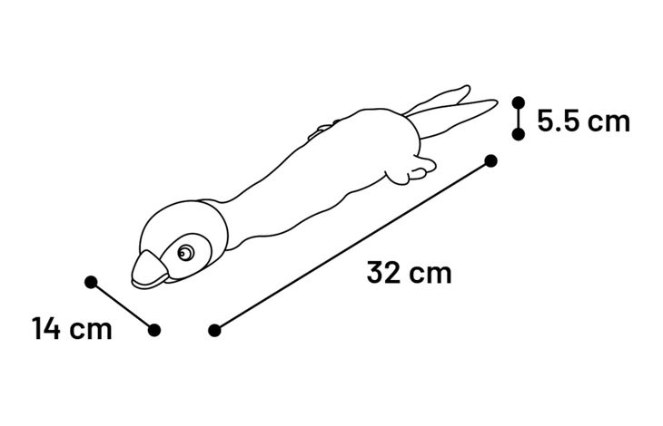 Flamingo Spielzeug Shaky Ente Orange