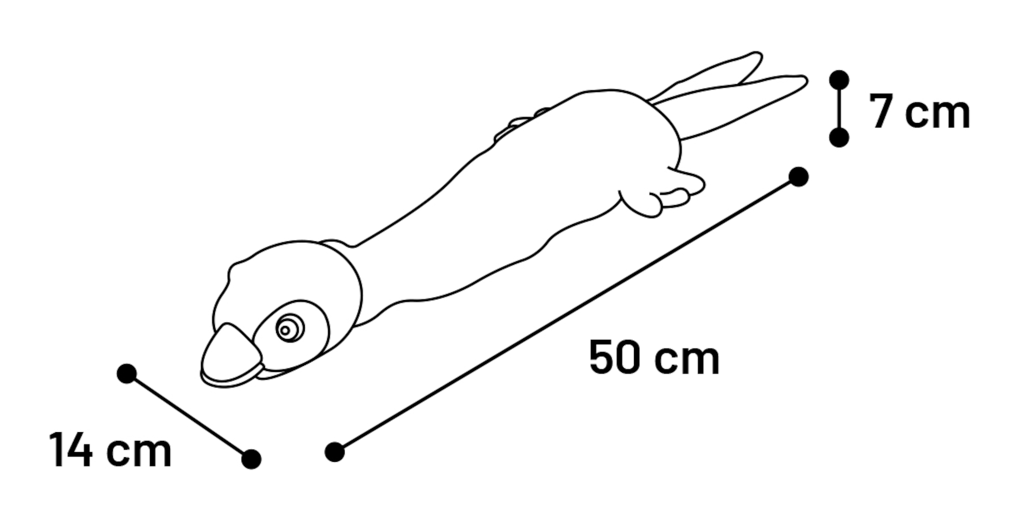 Flamingo Speelgoed Shaky Eend Oranje
