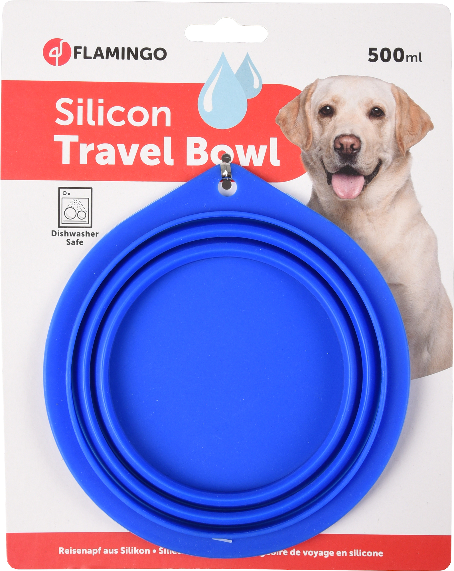 Flamingo Futter- und Trinknapf Falda Rund Blau