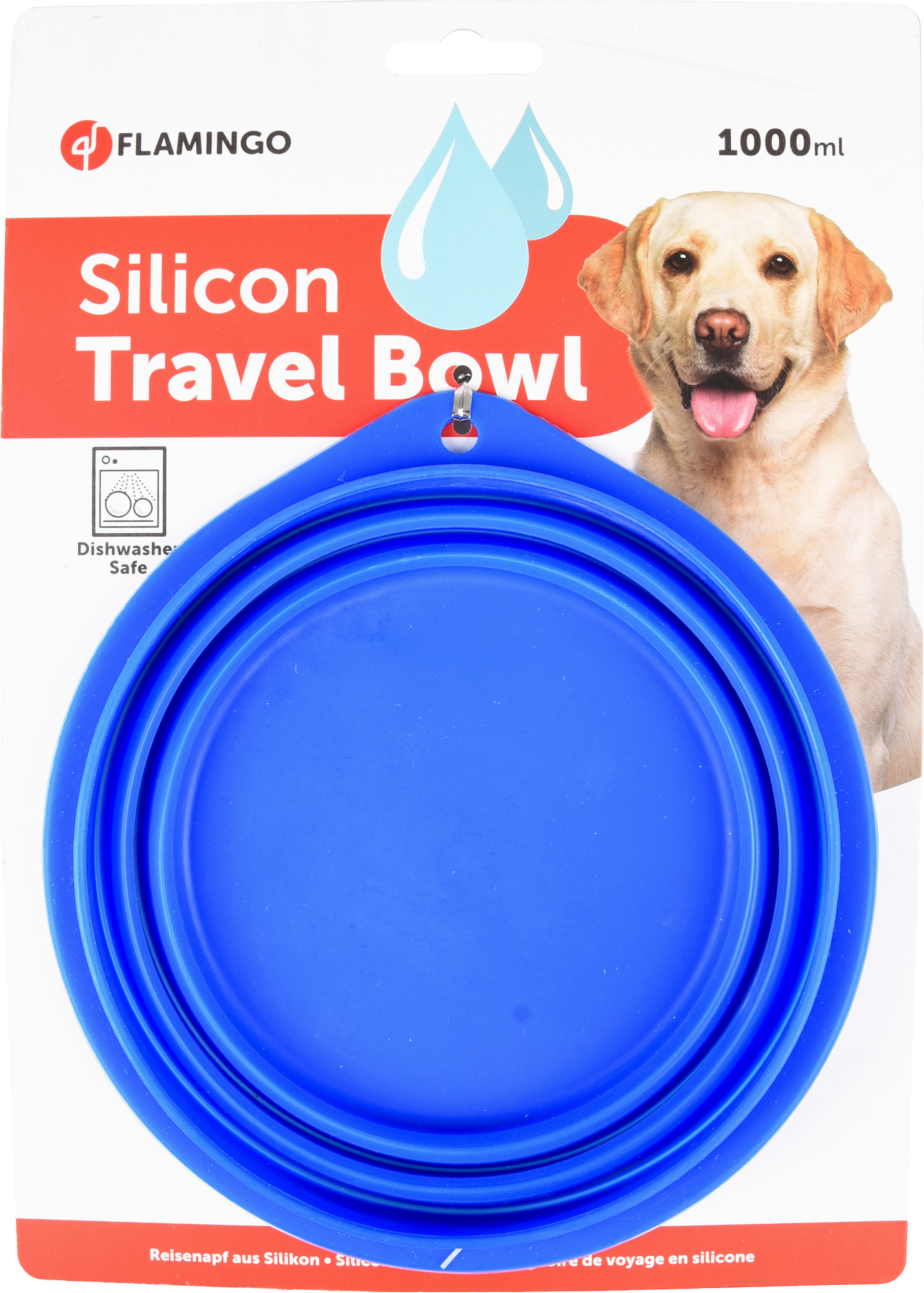 Flamingo Futter- und Trinknapf Falda Rund Blau