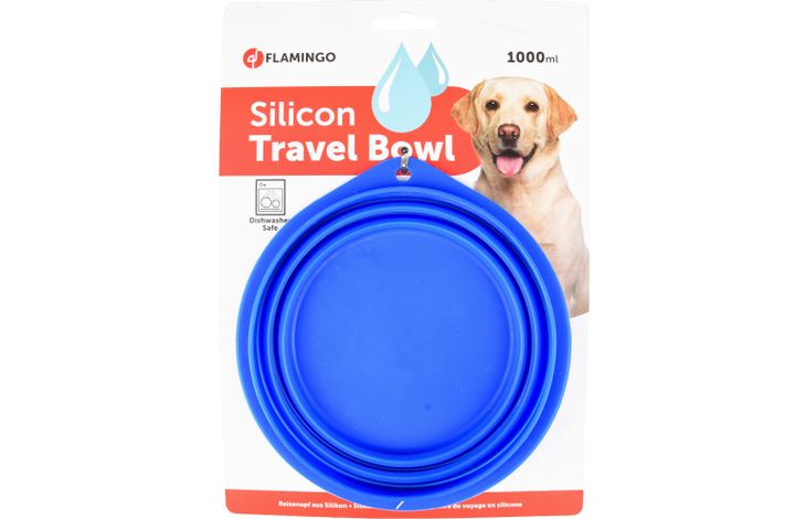 Flamingo Futter- und Trinknapf Falda Rund Blau