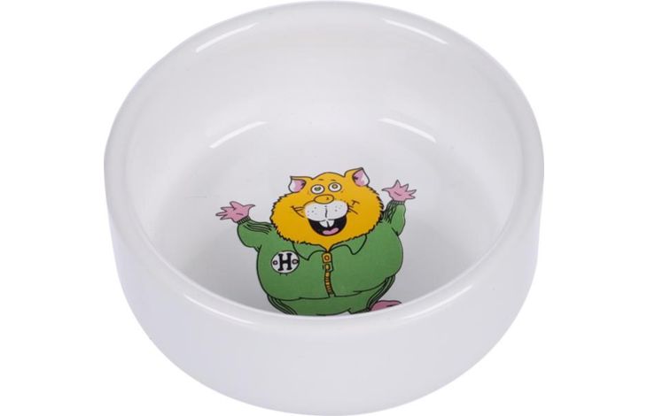 Flamingo Futter- und Trinknapf Hamster Marmo Rund Weiß