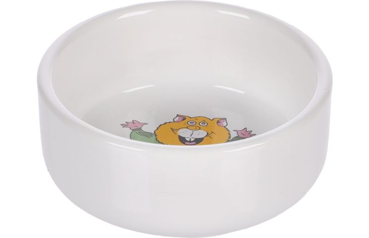 Flamingo Futter- und Trinknapf Hamster Marmo Rund Weiß