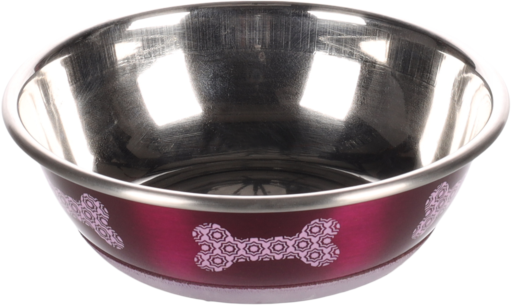 Flamingo Ciotola per cibo e acqua Selecta Rotondo Rosa & Argento