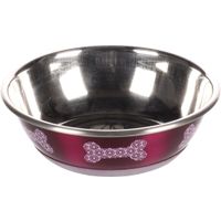 Flamingo Ciotola per cibo e acqua Selecta Rotondo Rosa & Argento