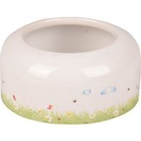 Flamingo Feeding and drinking bowl Kiki Round White
