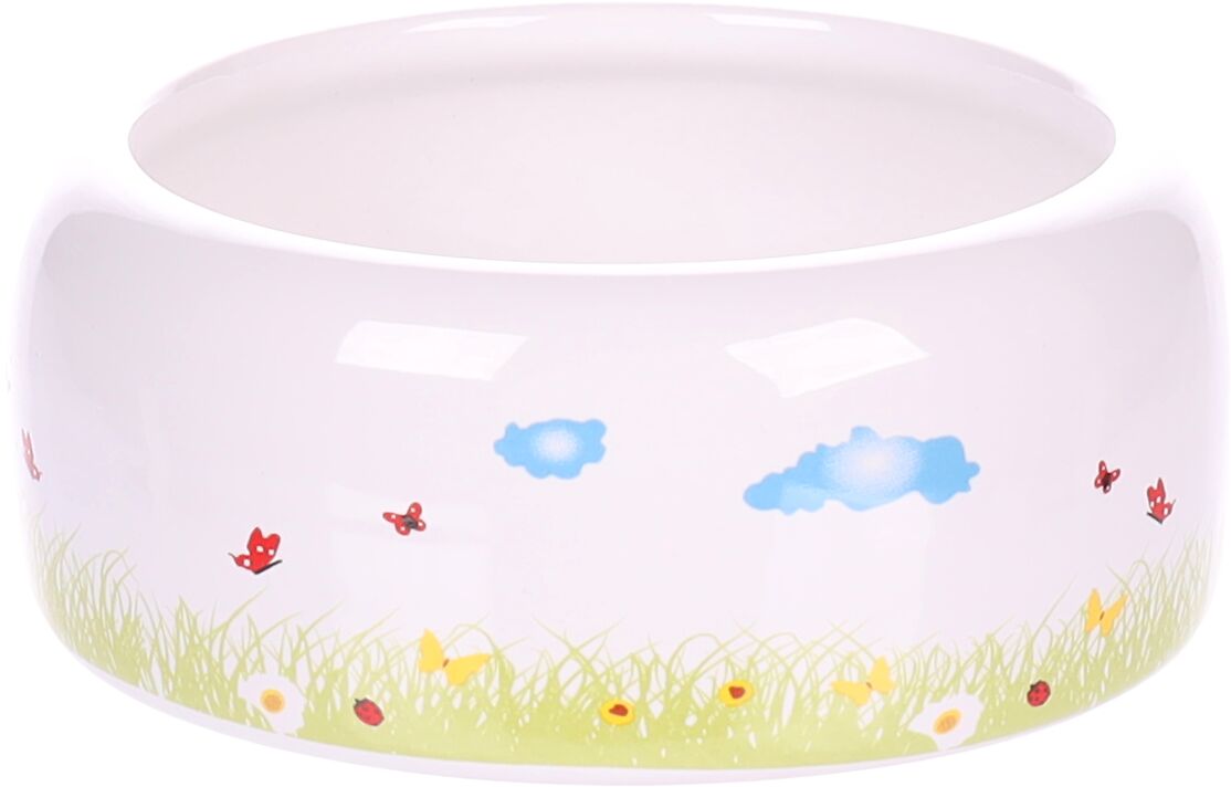 Flamingo Feeding and drinking bowl Kiki Round White