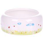 Feeding and drinking bowl Kiki Round White