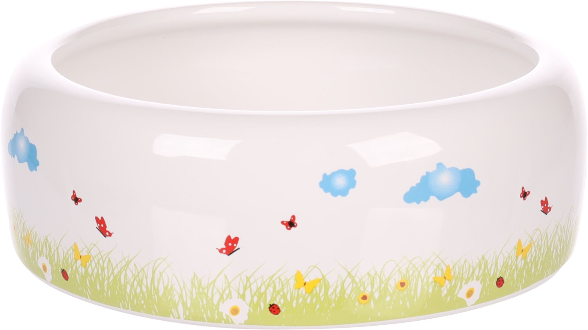 Flamingo Feeding and drinking bowl Kiki Round White