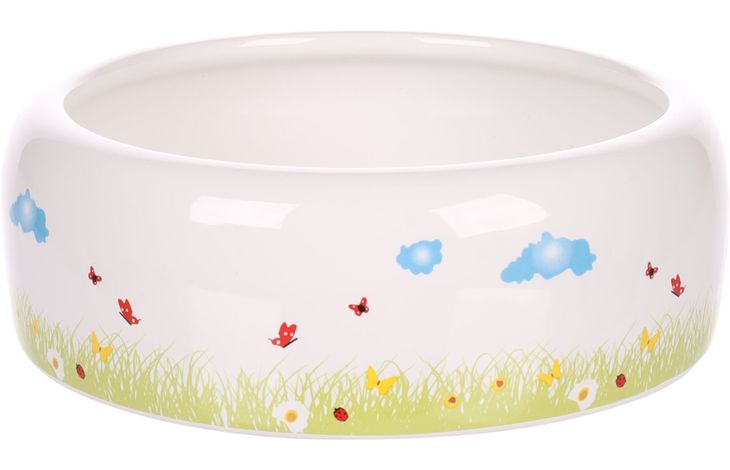 Flamingo Feeding and drinking bowl Kiki Round White