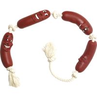 Flamingo Toy Nicholas Sausage with rope Brown