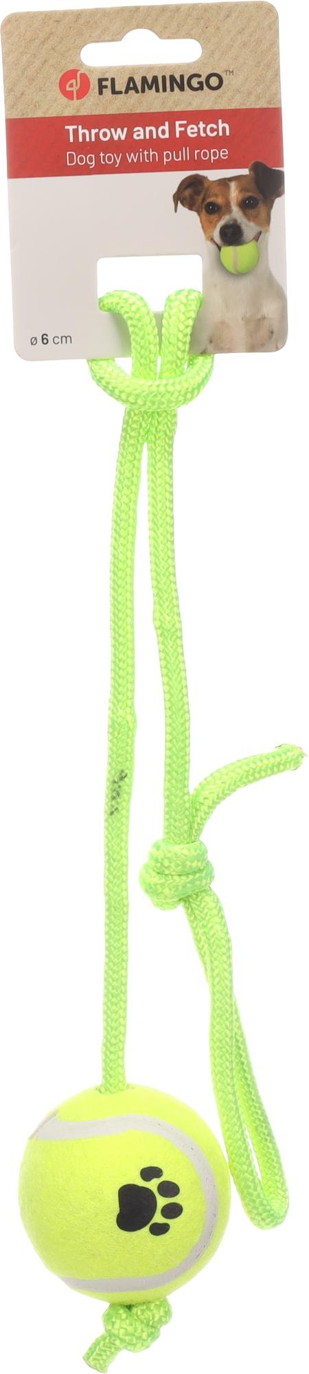 Flamingo Toy Smash Tennis ball with rope Yellow